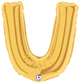 7" Megaloon Jr. Letter U - Gold (5ct) - Betallic