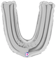 7" Megaloon Jr. Letter U - Silver (5ct) - Betallic