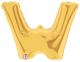 7" Megaloon Jr. Letter W - Gold (5ct) - Betallic