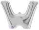 7" Megaloon Jr. Letter W - Silver (5ct) - Betallic