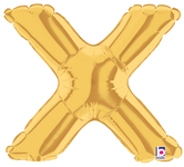 7" Megaloon Jr. Letter X - Gold (5ct) - Betallic