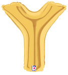 7" Megaloon Jr. Letter Y - Gold (5ct) - Betallic