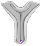 7" Megaloon Jr. Letter Y - Silver (5ct) - Betallic