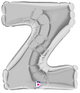 7" Megaloon Jr. Letter Z - Silver (5ct) - Betallic
