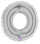 7" Megaloon Jr. Number 0 - Silver (5ct) - Betallic