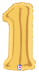7" Megaloon Jr. Number 1 - Gold (5ct) - Betallic