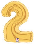 7" Megaloon Jr. Number 2 - Gold (5ct) - Betallic