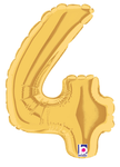 7" Megaloon Jr. Number 4 - Gold (5ct) - Betallic