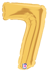 7" Megaloon Jr. Number 7 - Gold (5ct) - Betallic