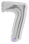 7" Megaloon Jr. Number 7 - Silver (5ct) - Betallic
