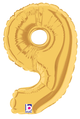 7" Megaloon Jr. Number 9 - Gold (5ct) - Betallic