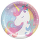 7" Paper Plate - Enchanted Unicorn (8ct) - Amscan