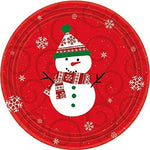 7" Paper Plates - Christmas Snowman - Amscan