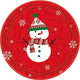 7" Paper Plates - Christmas Snowman - Amscan
