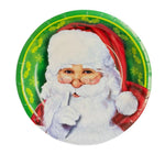 7" Paper Plates - Silence Santa (6ct)