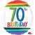 70th Birthday 70 18″ Foil Balloon by Anagram from Instaballoons