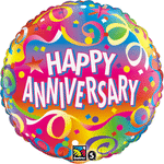 Anniversary Confetti 18" Balloon