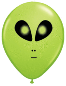 Lime Green Space Alien 5″ Latex Balloons (100 count)