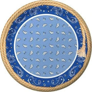 8.75" Paper Plates - Blue Bandana Cowboy (8ct)