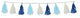 8' Tassel Garland - Blues - The Beistle Company