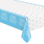 84" Table Cover - Blue Hearts Baby Shower - Unique