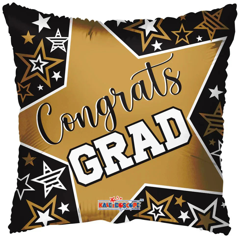 18" Congrats Grad Big Gold Star (100ct) - Conver USA