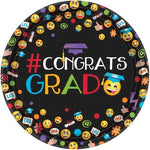 9" Paper Plates - Congrats Grad Emoji (60ct) - Amscan