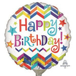 9" Happy B-day Chevron Star (25ct) - Anagram