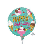 9" Ice Cream Party - Happy Birthay (25ct) - Anagram