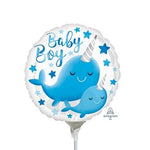 9" Narwhal Baby Boy (25ct) - Anagram