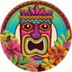 7" Paper Plates -  Tropical Tiki (60ct) - Amscan