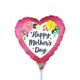 9" Satin Happy Mothers Day Watercolor Floral Pink (25ct) - Anagram