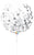 Silver Confetti with ribbon 17″ Latex Balloons (3 count)