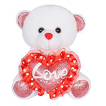 7" White Love Bear Plush