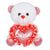 7" White Love Bear Plush