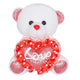 7" White Love Bear Plush