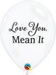 Simply Love You, Mean It Clear 11″ Latex Balloons (50 count)