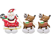 99" Deluxe AirLoonz™ Kit - Santa and Reindeer - Anagram