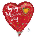 9" Valentine's Day Glitter Hearts (25ct) - Anagram