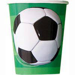 9oz 3D Soccer Paper Cups 8ct - Unique