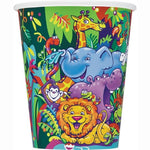 9oz Paper Cups - Smiling Safari (8ct) - Unique