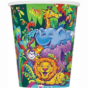 9oz Paper Cups - Smiling Safari (8ct) - Unique