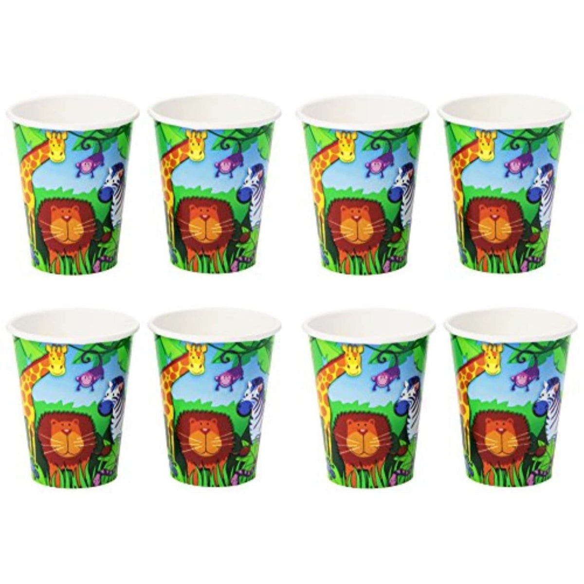 9oz Paper Cups - Wild Jungle Animals (8ct) - Amscan