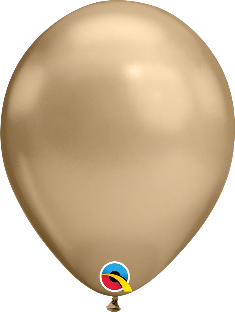 Chrome Gold 7″ Latex Balloons (100 count)
