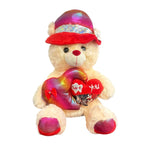 16" Teddy Bear Blush & Red - I Love You