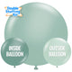 Pastel Mint - Double-stuffing Kit 17″ Latex Balloons (50 count)