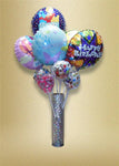 AIR-FILLED Cardboard Cylinder Holographic Balloon Display (Holds approx 10- 4in/9in/14in Balloons) - Anagram
