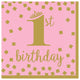 1st Birthday Girl Luncheon Napkins (16 count)