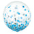 Amscan Latex 24" Clear Latex Balloons with Blue and Silver Confetti (2 pack)