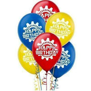 Amscan Latex Happy Birthday Transformers Core 12" Latex (6 Count)